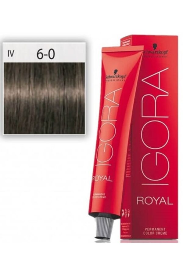 Schwarzkopf Igora Royal 6-0 Koyu Kumral Boya Tüp Saç Boyası 60ml