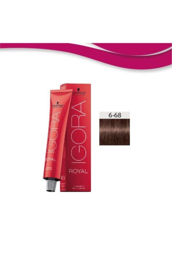 Schwarzkopf Igora Royal 6-68 Kestane Kızıl Koyu Kumral Boya Tüp Saç Boyası 60ml