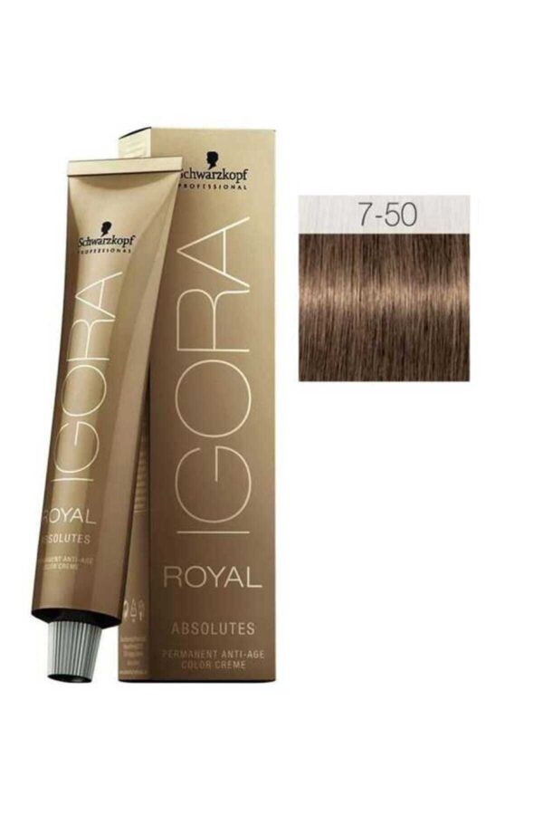 Schwarzkopf Igora Royal 7-50 Kumral Doğal Altın Boya Tüp Saç Boyası 60ml