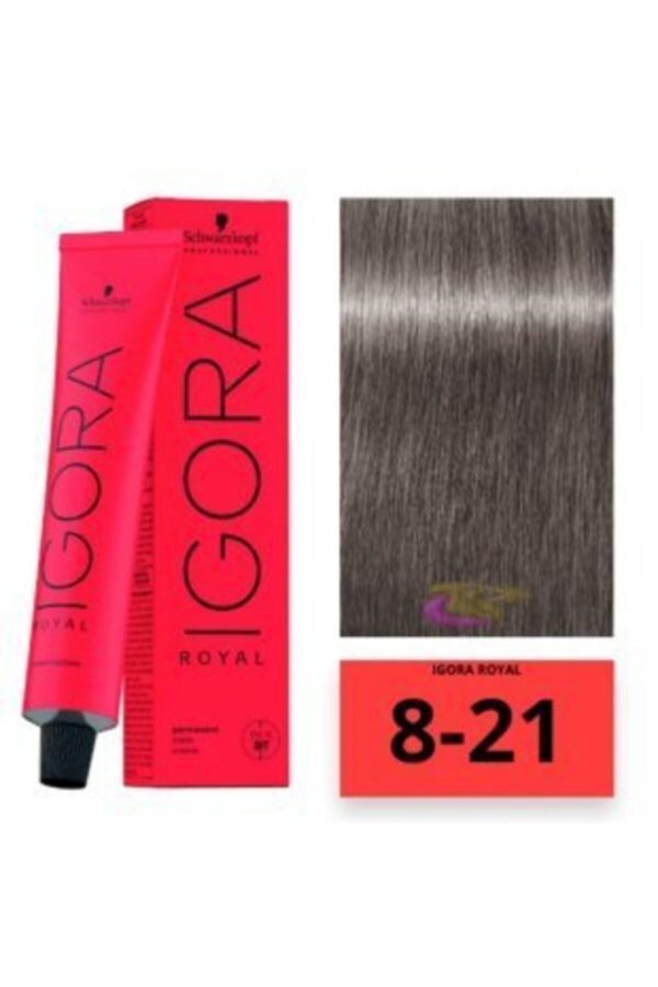 Schwarzkopf Igora Royal 8-21 Açık Kumral Küllü Yoğun Sandre Boya Tüp Saç Boyası 60ml