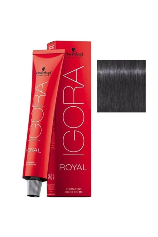 Schwarzkopf Igora Royal E-1 Ekstra Kül Katkısı Teknik Renkler Boya Tüp Saç Boyası 60ml