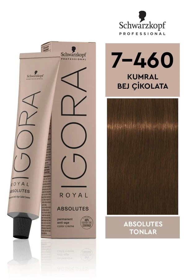 Schwarzkopf Igora Royal 7-460 Kumral - Bej Çikolata Saç Boyası 60 ml