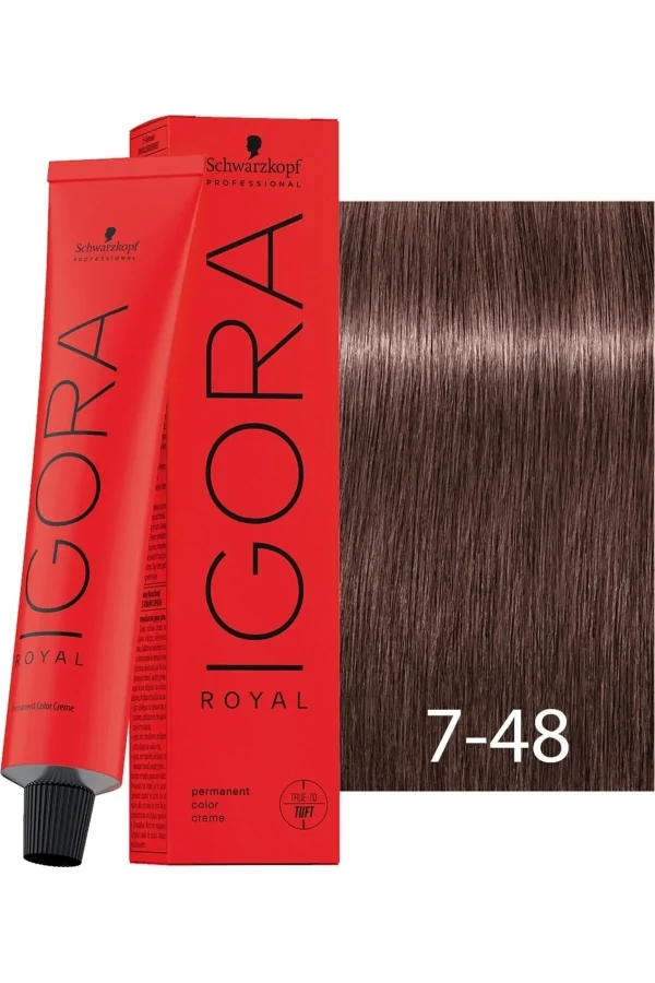 Schwarzkopf Igora Royal 7-48 Kumral Bej Kızıl 60 ml