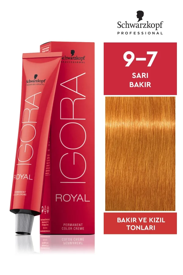 Schwarzkopf Igora Royal 9-7 Sarı Bakır Saç Boyası 60ml