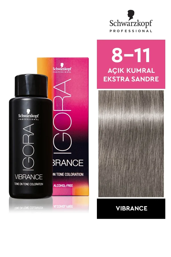 Schwarzkopf Igora Vibrance 8-11 Açık Kumral Ekstra Sandre Saç Boyası 60ml