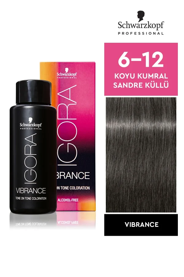 Schwarzkopf Igora Vibrance 6-12 Koyu Kumral Sandre Küllü Saç Boyası 60 ml