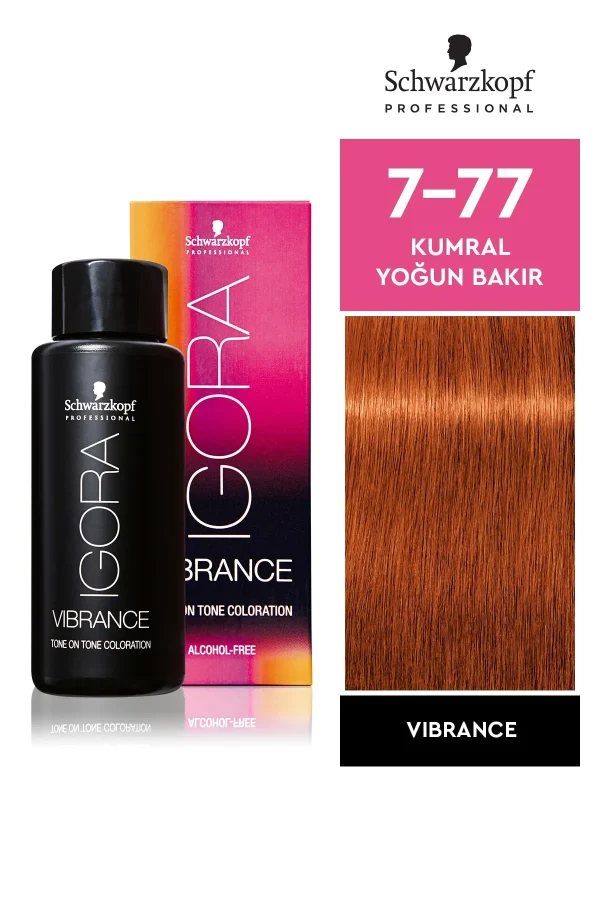 Schwarzkopf Igora Vibrance 7-48 Orta Bond Bej Kırmızı Saç Boyası