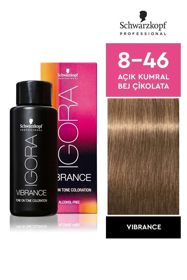 Schwarzkopf Igora Vibrance 8-46 Açık Kumral Bej Çikolata Saç Boyası 60ml