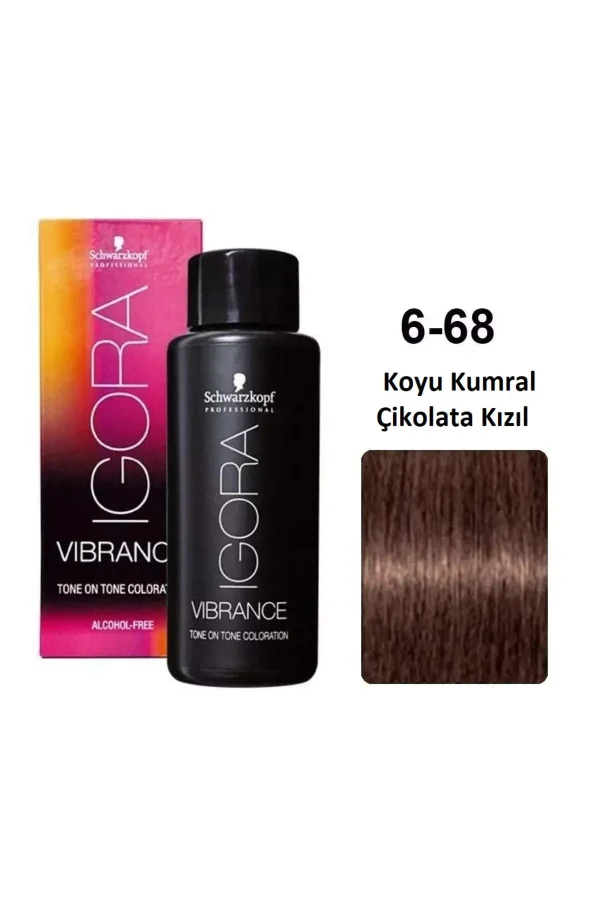 Schwarzkopf Igora Vibrance 6-68 Doğal Kumral Çikolata Kızıl Saç Boyası 60 ml