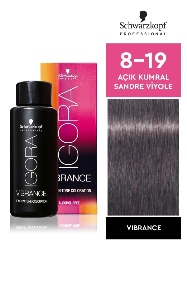 Schwarzkopf Igora Vibrance 8-19 Açık Kumral Sandre Viyole Saç Boyası 60ml